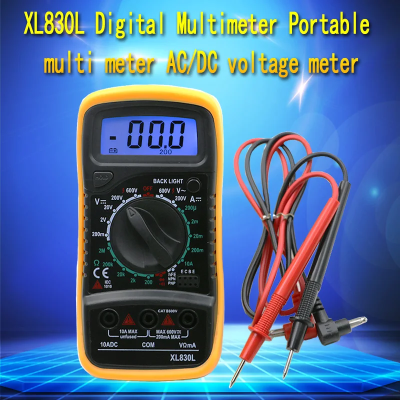 

High Quality Handheld Counts With LCD Digital Multimeter Tester XL830L Without Battery