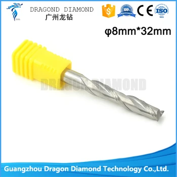 

5pcs 8mmx32mm carbide cnc milling cutters Tools two flute spiral bits double flute end mills