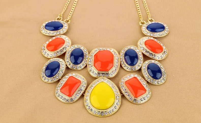 Крыло Yuk Tak Collares Collier Новейшее модное эффектное ожерелье s для женщин в Европе яркие ожерелья оптом