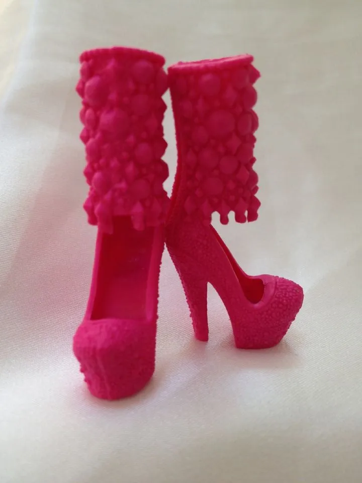 China BARBIE neon pink high heels pumps 