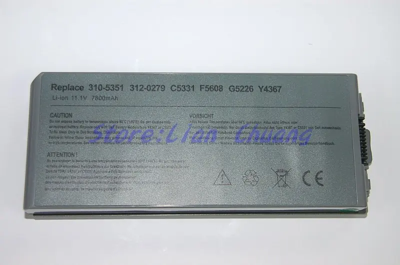 Ноутбук Батарея для Dell Latitude D810 точность M70 для Dell F5608 G5226 Y4367 C5340 D5505 D5540 310-5351 312-0279 C5331 9 ячеек