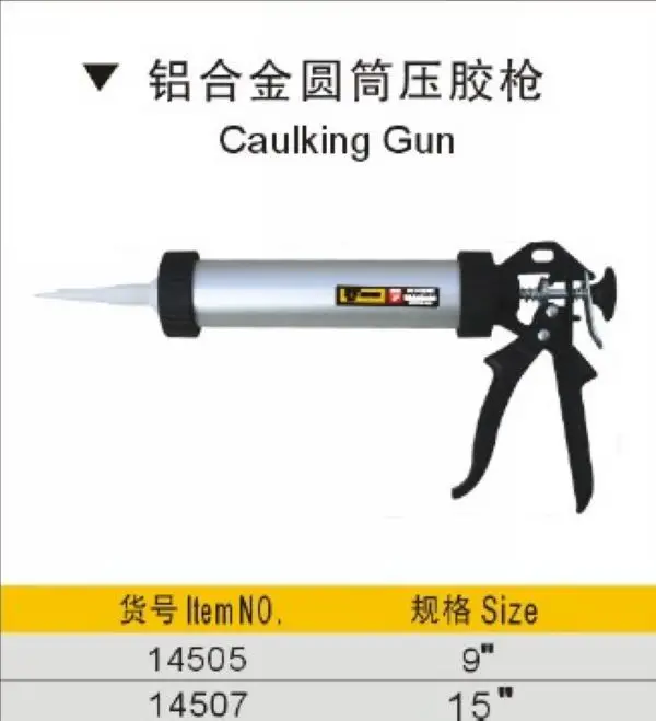 BESTIR тайваньское производство алюминиевый сплав черная ручка краски " цилиндр клей пистолет инструмент для шпаклевки, № 14505