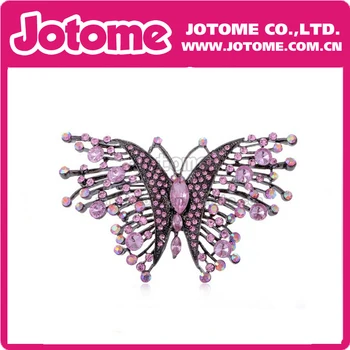 

Wholesale 45mm colourful Crystal Rhinestone flying Butterfly Pin Brooch