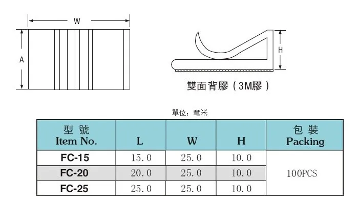 Wkooa самоклеющиеся провода клип FC20 nylon66 цвет огонь рейтинг 94 v-2 100 штук