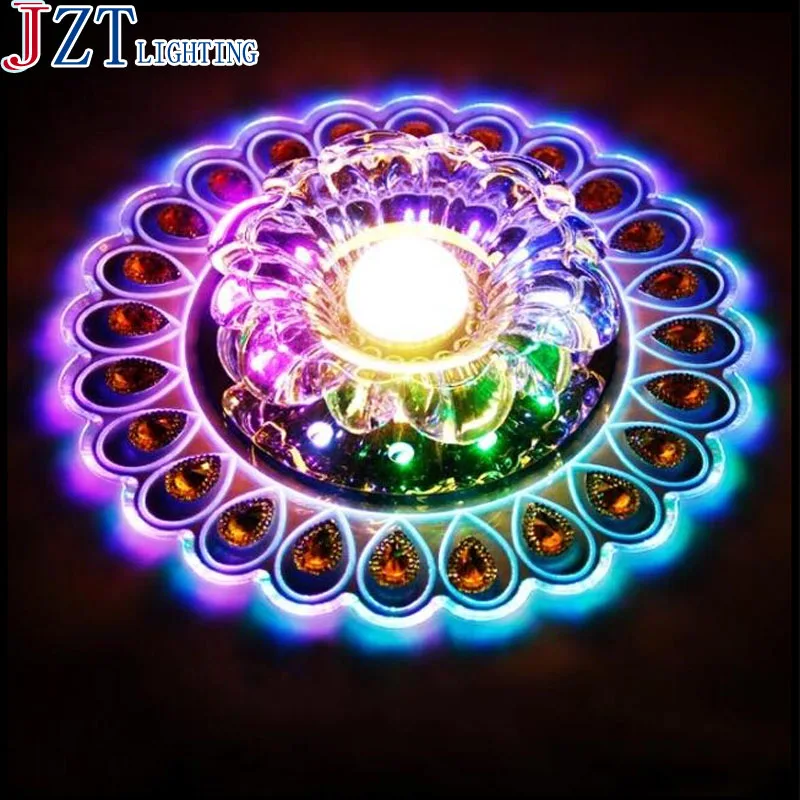 

M Open/Covered Installation Lamp Colored K9 Crystal Round Ceiling Light Clear Crystal Living Room Corridor Decoration Beautiful