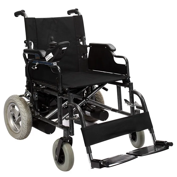 Lightweight Big Capacity 12"PU rear wheelchair brushless power electric