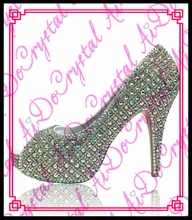 Aidocrystal italienische neuesten neues design china phantasie schöne AB farbe fashion high heel lady peep toe schuhe