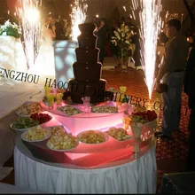 Fontaine à chocolat électrique, stand dédié, lumières LED éblouissantes colorées avec télécommande, fabrication de matériaux acryliques