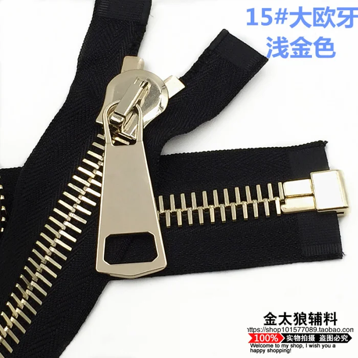 15 metal zipper brass zippers for sewing 1piece jacket bags dress
