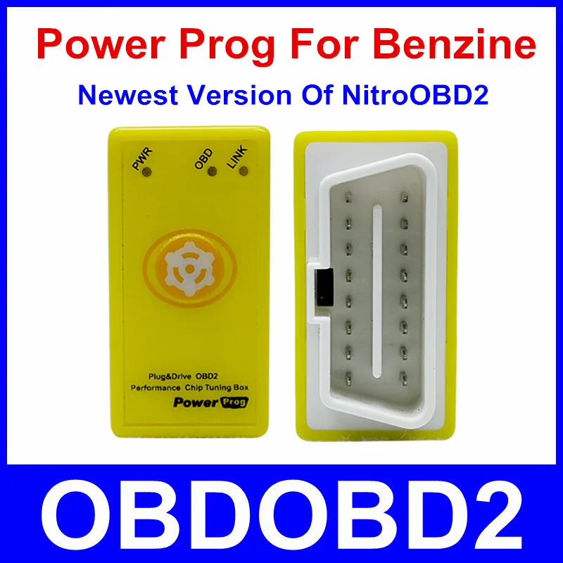 Power Prog для Автомобили, работающие на бензине новейшее поколение Nitro OBD2 с кнопкой сброса больше мощности и крутящего момента, чем NitroOBD2 чип-тюнинг