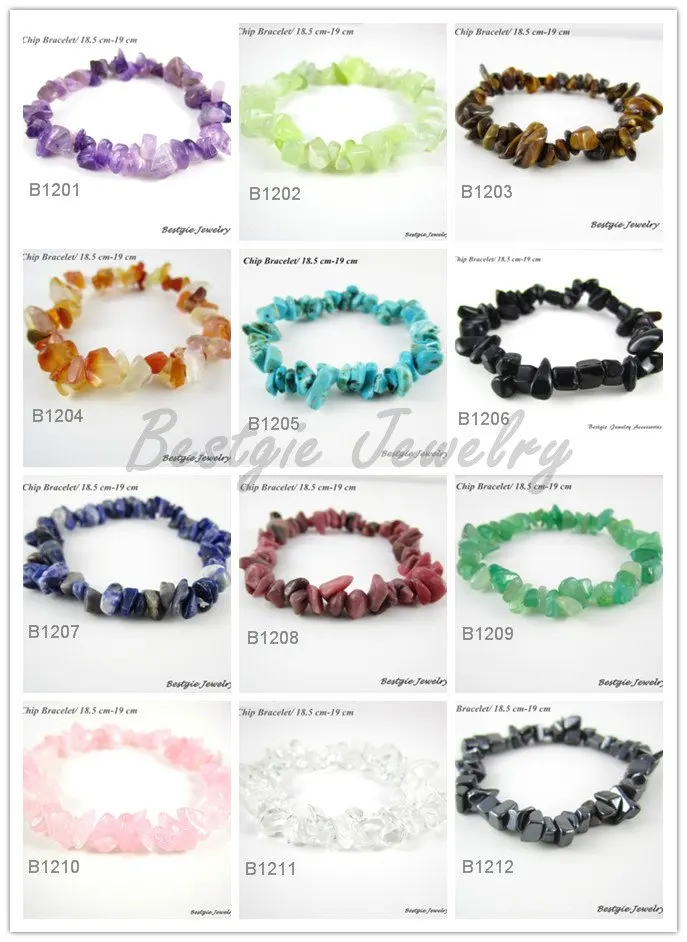 gemstone chip bracelets