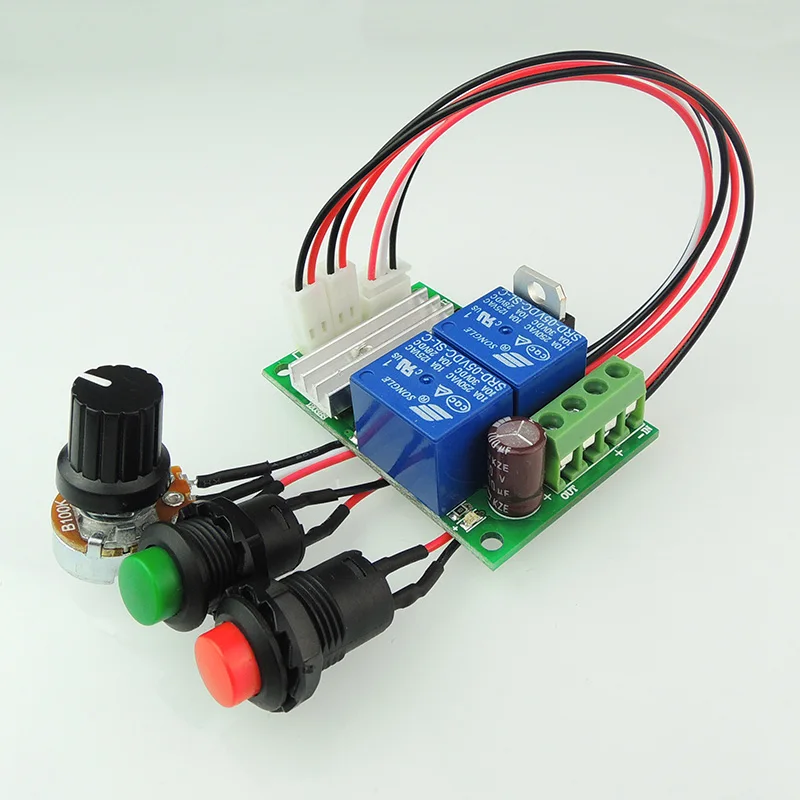 ШИМ контроллер скорости двигателя постоянного тока 6V12V24V реверсивный
