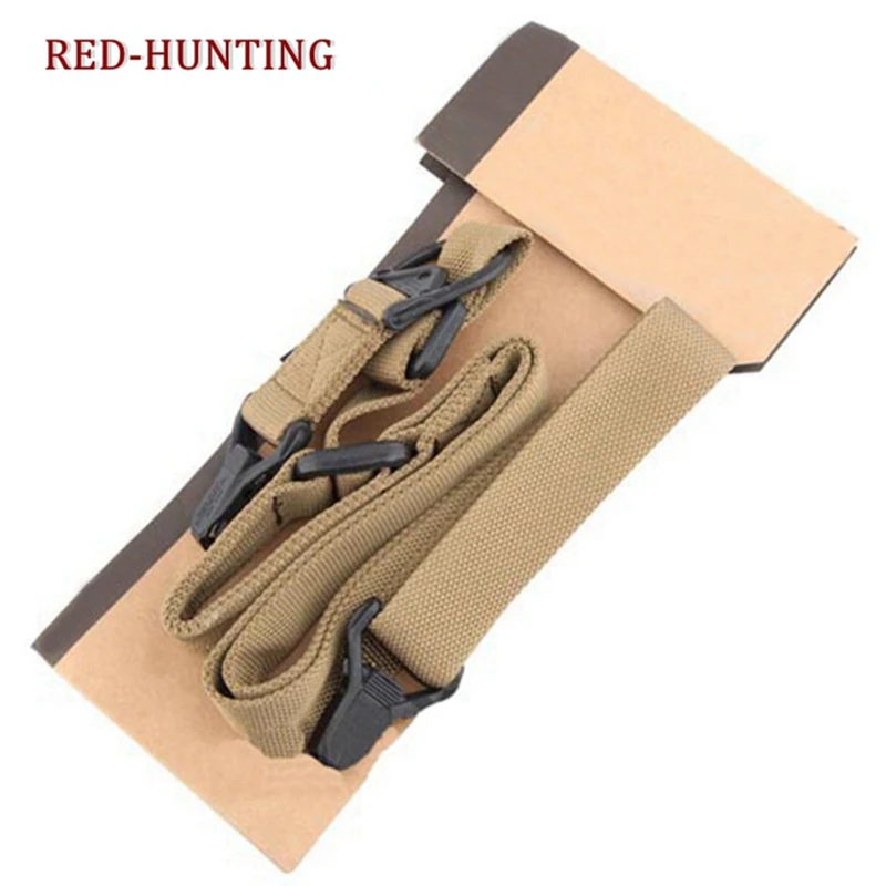 Мульти Миссия Gun Sling Quick Adjust 2-точка Тактический Два Точка Винтовка Слинг Слинг Gun Плечевой Ремень Открытый Охота Черный Песок