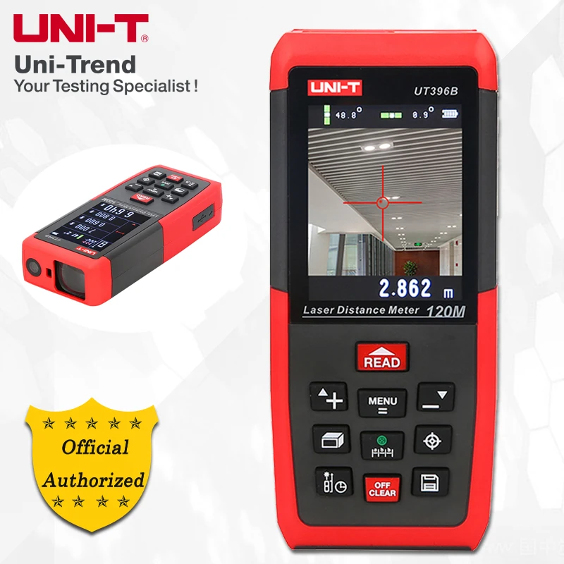 Goedkoop UNI T UT396A UT396B Kleur Laser Afstand Meter; 80 m 120 m Camera Infrarood Meetinstrument Elektronische Weegschaal USB Online