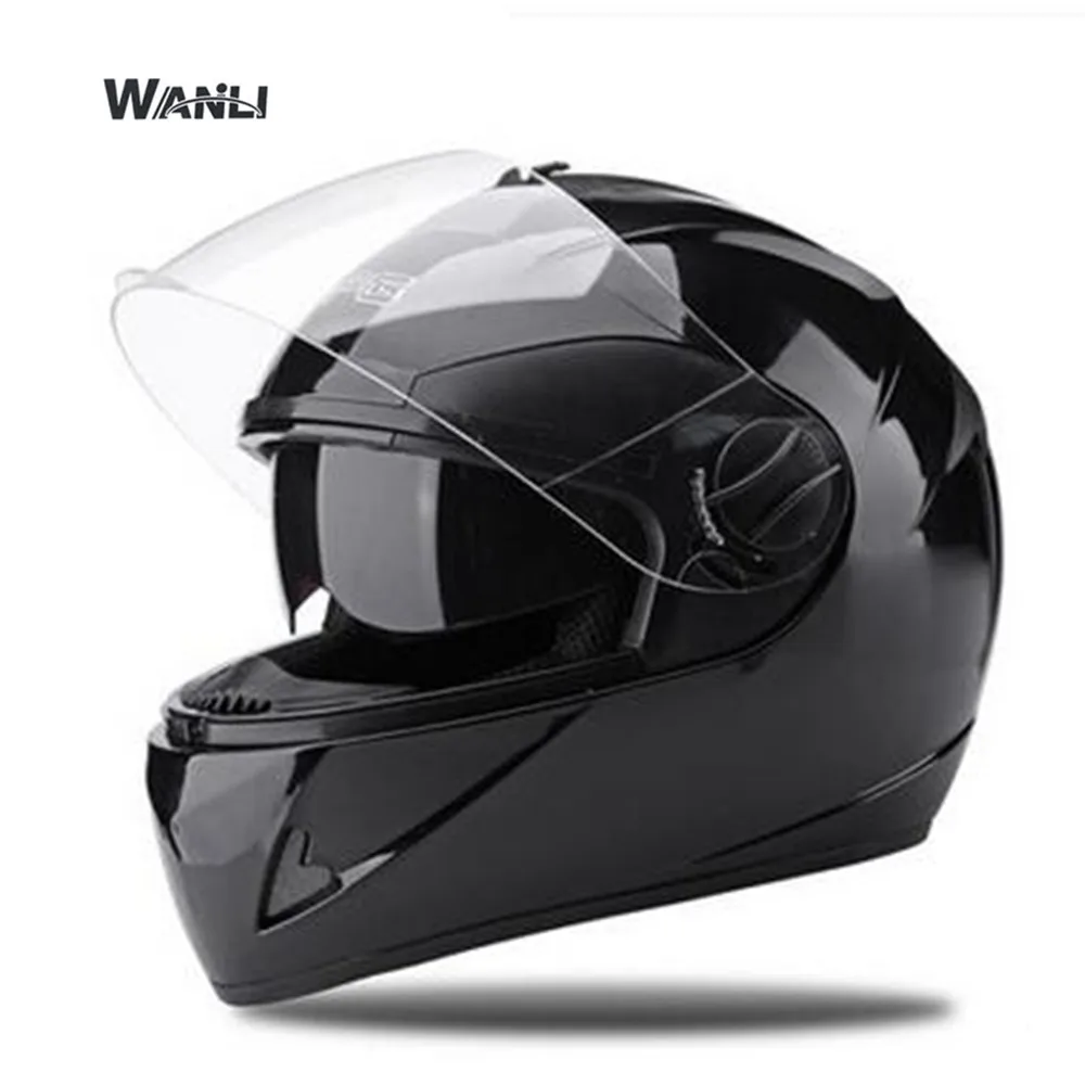 Лучшие продажи, безопасный шлем для всего лица, мотоциклетный шлем с внутренним солнцезащитным козырьком, двойные линзы, шлемы с открытым лицом