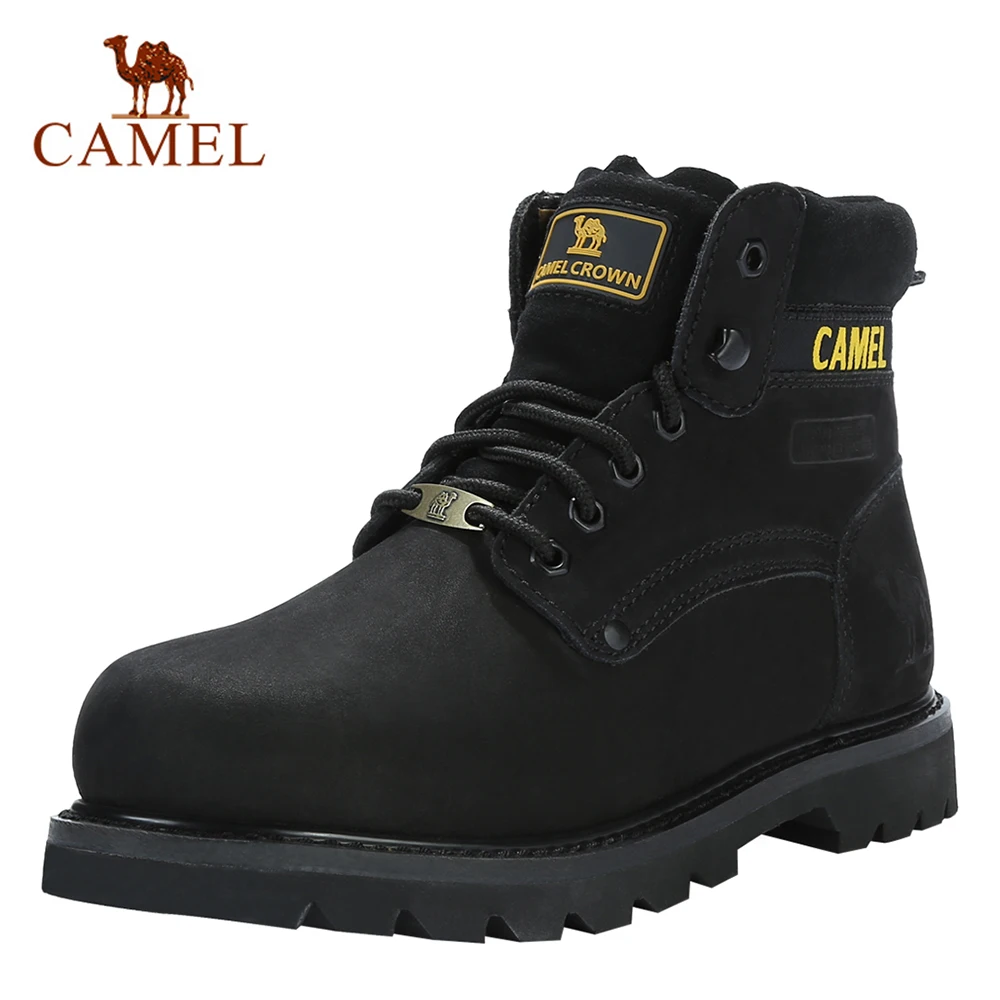 Achat CHAMEAU Hommes Chaussures de Qualité Outillage Bottes En Cuir Véritable Armée Mâle Tactique Militaire Caoutchouc Botas Frais Travail Chaussures Homme Taille 41 46