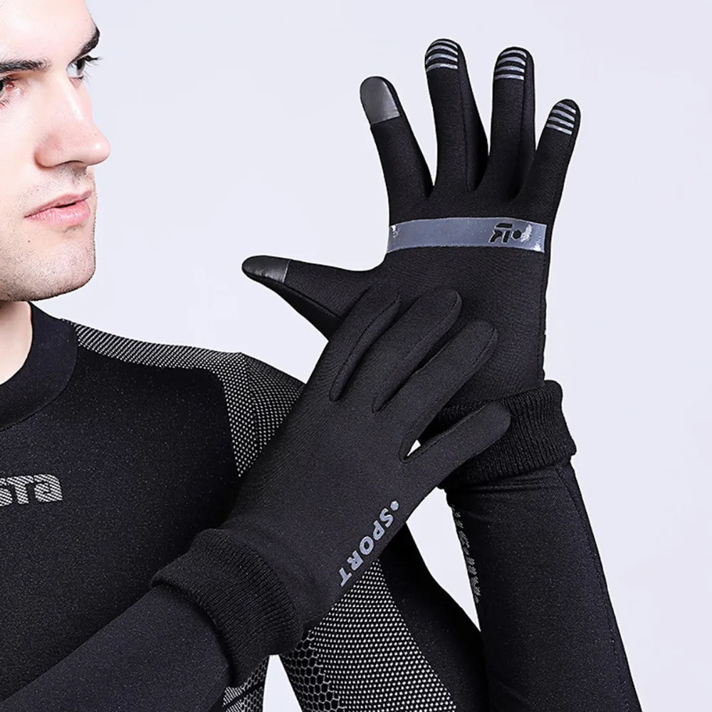 

Winter Outdoor Warm Gloves for Men/Women Full Fingers Fleece Windproof Sports Running Riding Non-slip Touch Screen Gloves