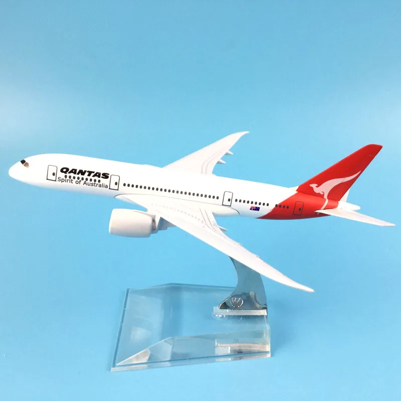 

AIRLINER 16CM BOEING 787QANTAS AIRLINES METAL ALLOY MODEL PLANE AIRCRAFT MODEL TOYS FOR CHILDREN BIRTHDAY GIFTS