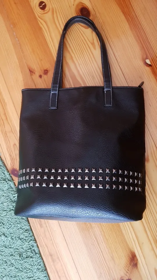 Tinkin PU Leather Female Handbag  Autumn Bag Large Size Women Shoulder Bag Daily Vintage Women Bag Causal Rivet Bag photo review