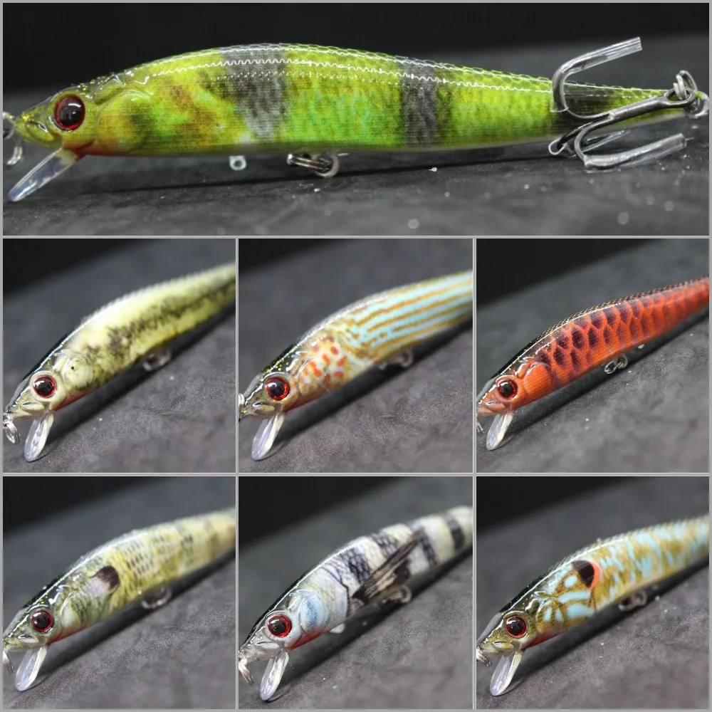 

wLure Lifelike Colors 10cm 9.8g Upgraded Hooks Minnow Hard Bait Weight Transfer Design Tight Wobble Fishing Lure HM590
