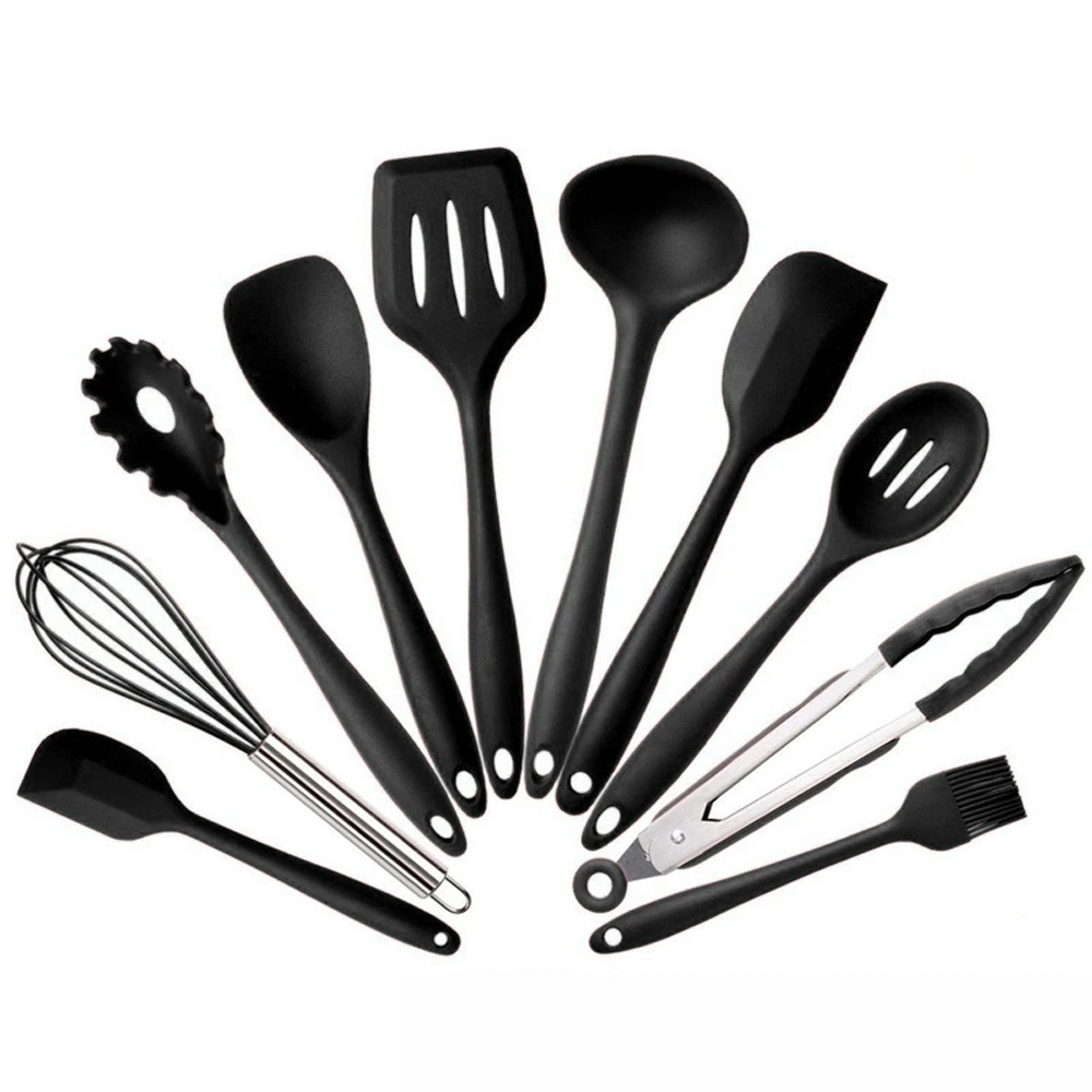Kitchen Silicone Non-stick Cooking Spoon Spatula Ladle Egg Beaters Utensils Dinnerware Set Cooking Tools Accessories Supplies Kitchen Silicone Non-stick Cooking Spoon Spatula Ladle Egg Beaters Utensils Dinnerware Set Cooking Tools Accessories Supplies