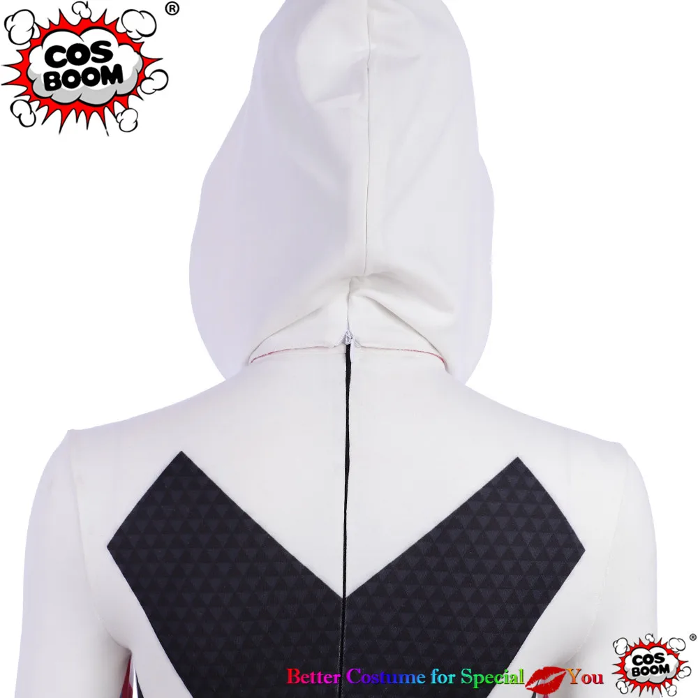 spider-man into the spider-verse spider-woman gwen stacy jumpsuit cosplay costume0