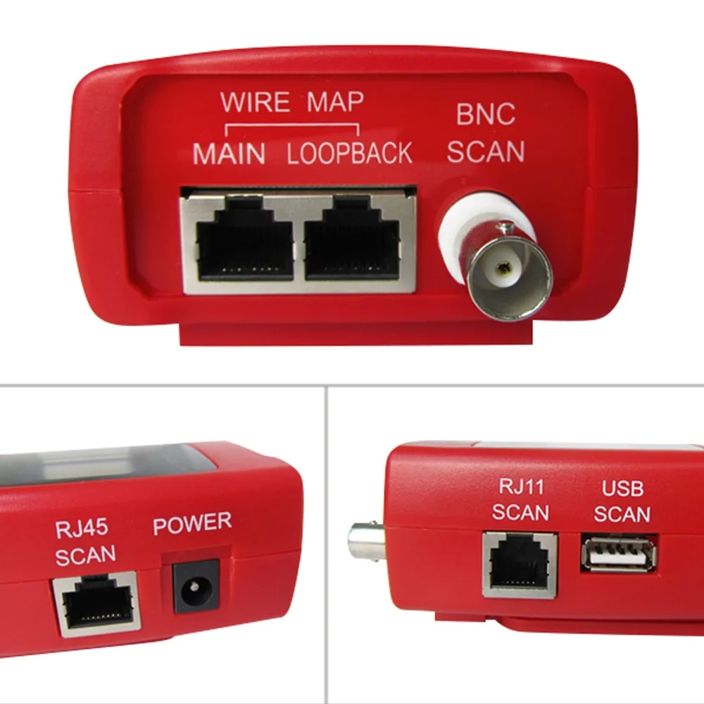 Многоцелевой Цифровой тестер ЖК кабеля LAN с 8 удаленными идентификаторами 5E 6E