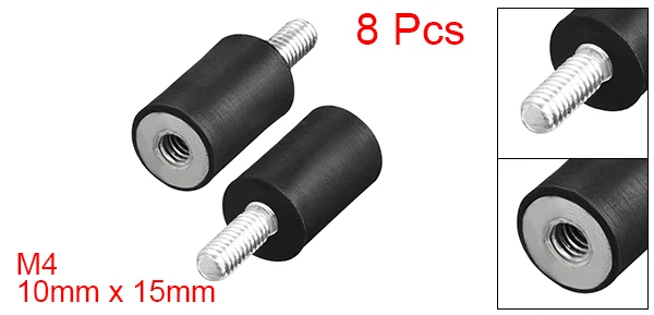 thumbnail image 2 of Rubber Base Uxcell 8Pcs M5 Thread Rubber Vibration Mounts 15x20mm Anti Vibration Isolators H 829082 2 of 12