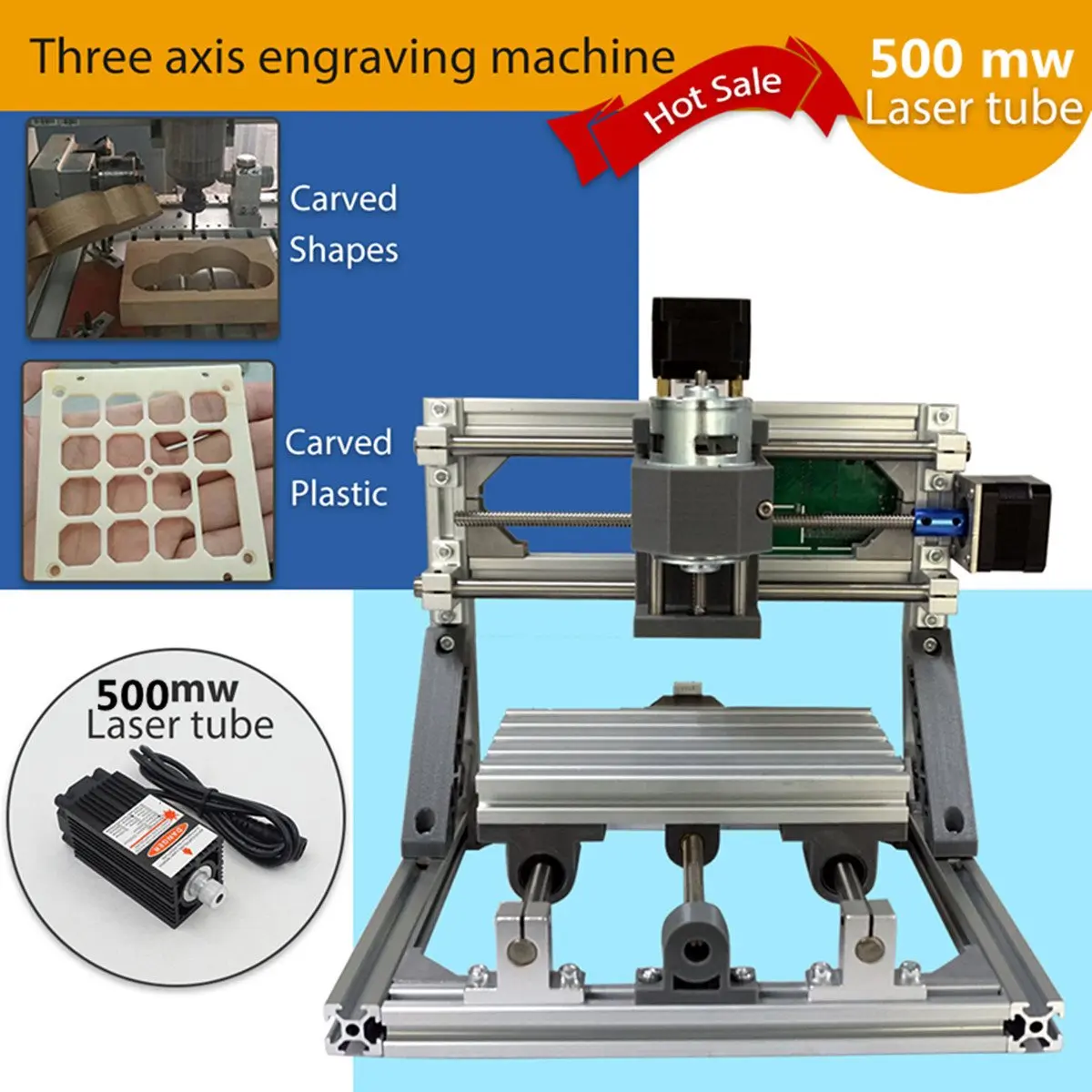 CNC 1610 500mw GRBL Control DIY 3 Axis Pcb Milling Machine Wood Router Laser Engraving Best