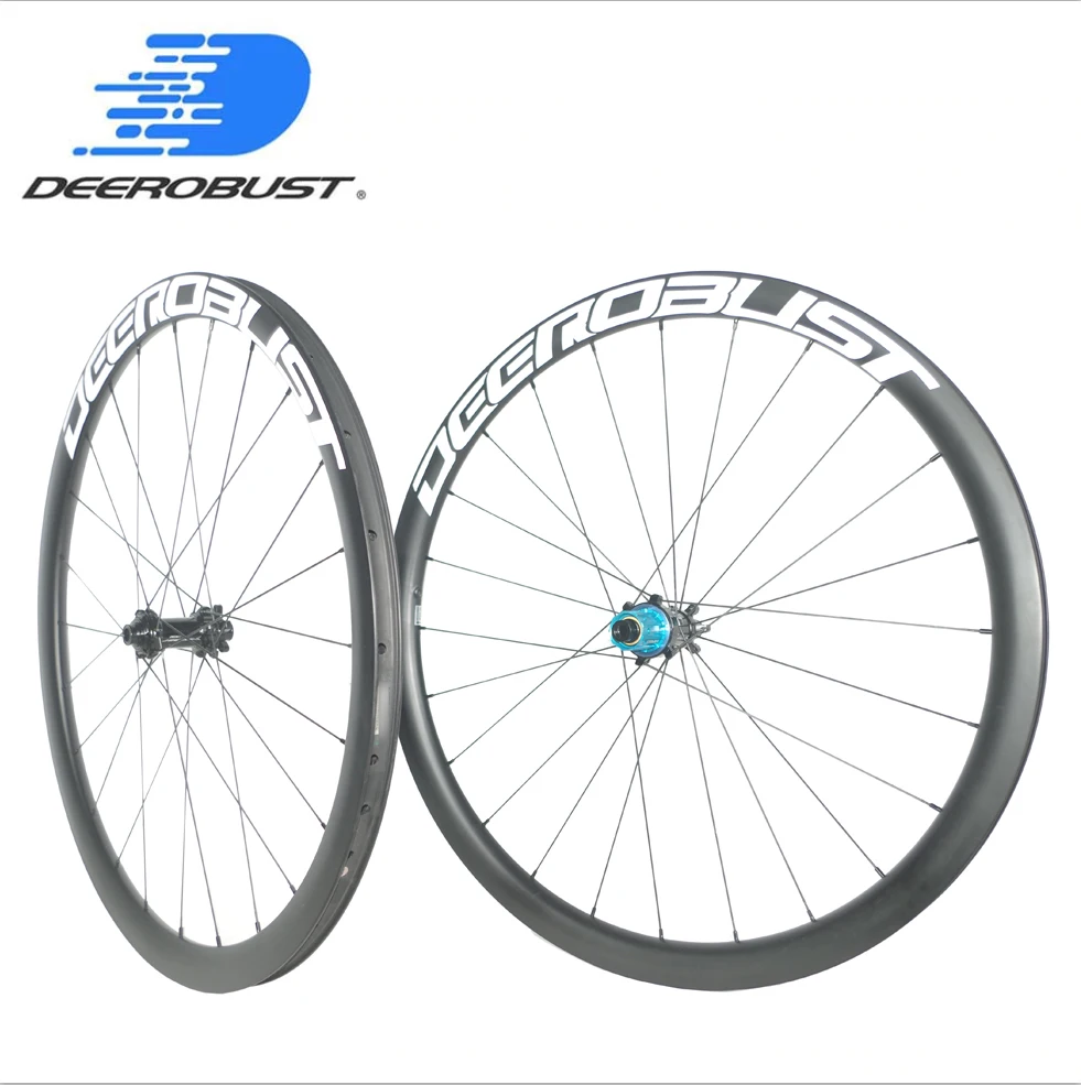 

1220g High End Asymmetric 700C 25mm Wider Tubeless Clincher Road Disc Cyclocross Bicycle Carbon Wheels CX Bike Wheelset 24H XDR