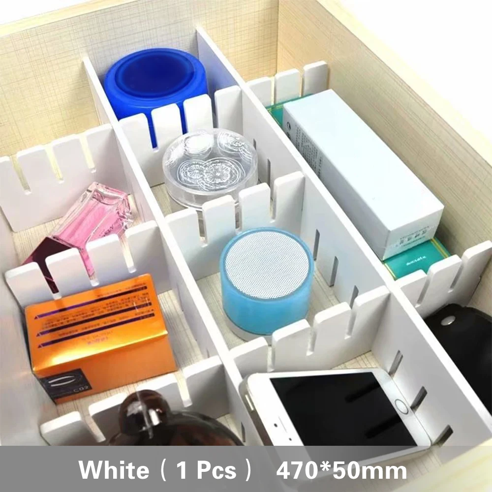 

DIY Grid Drawer Divider Adjustable Drawer Clapboard Partition Divider Cabinet Storage Organizer
