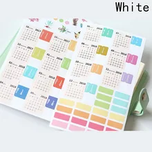 New Year 2018 Calendar Sticker Notebook Index Monthly Category Sticker Diary Planner Label Stickers Accessories