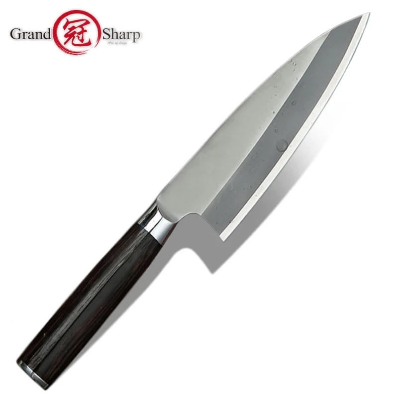 Японский нож Деба из нержавеющей стали для резки рыбы, кухонные ножи шеф-повара, профессиональные кухонные инструменты, лосось, тунец, сашими для нарезки - Цвет: 8.2 inch Deba knife