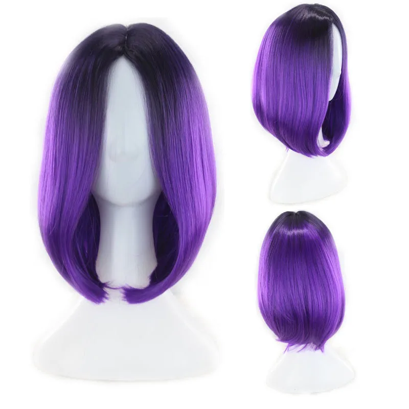 Similler Highlight Women Short Synthetic Wigs Ombre Hair For