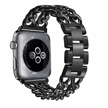 

ASHEI Metal Cowboy Style Bracelet Strap For Apple Watch Band 42mm 38mm Stainless Steel Link Wrist Strap For iWatch Series 3/2/1