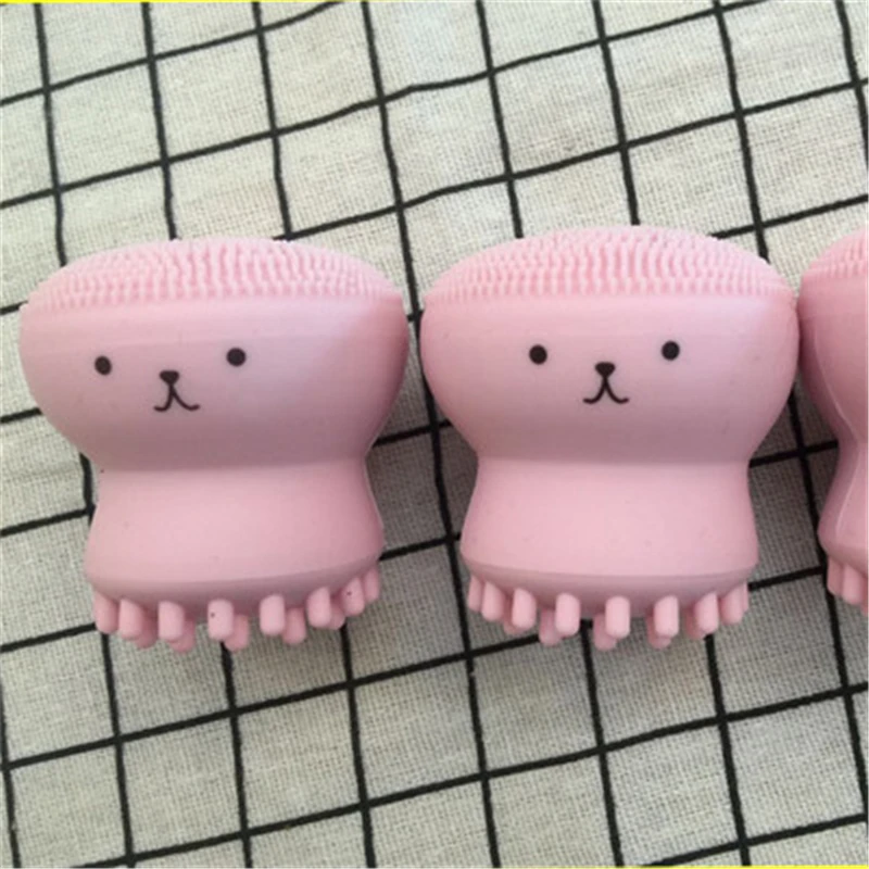 

Cute Cat Octopus Jellyfish Facial Cleaning Brush Silicone Sponge Massage Exfoliating Wash Cleansing Beauty Face Skin Care Tool