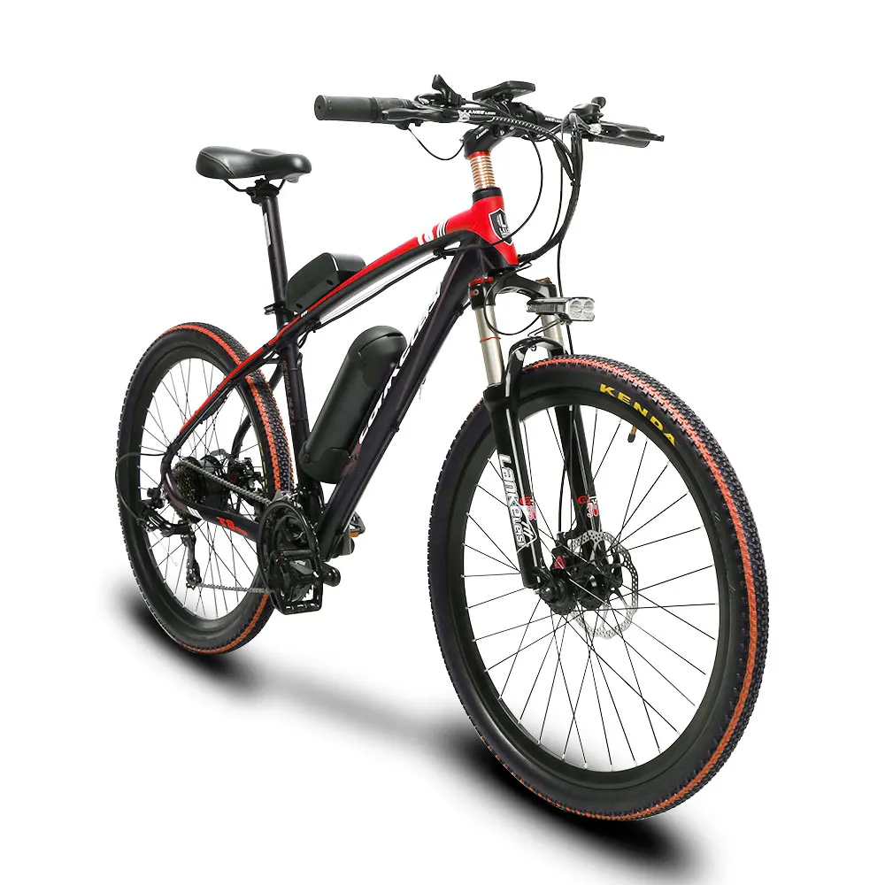 Flash Deal Lankeleisi T8 Electric bike Mans Mountain e-Bike 17X26inch 250W 48V 10ah 21 Speeds(Red) 1