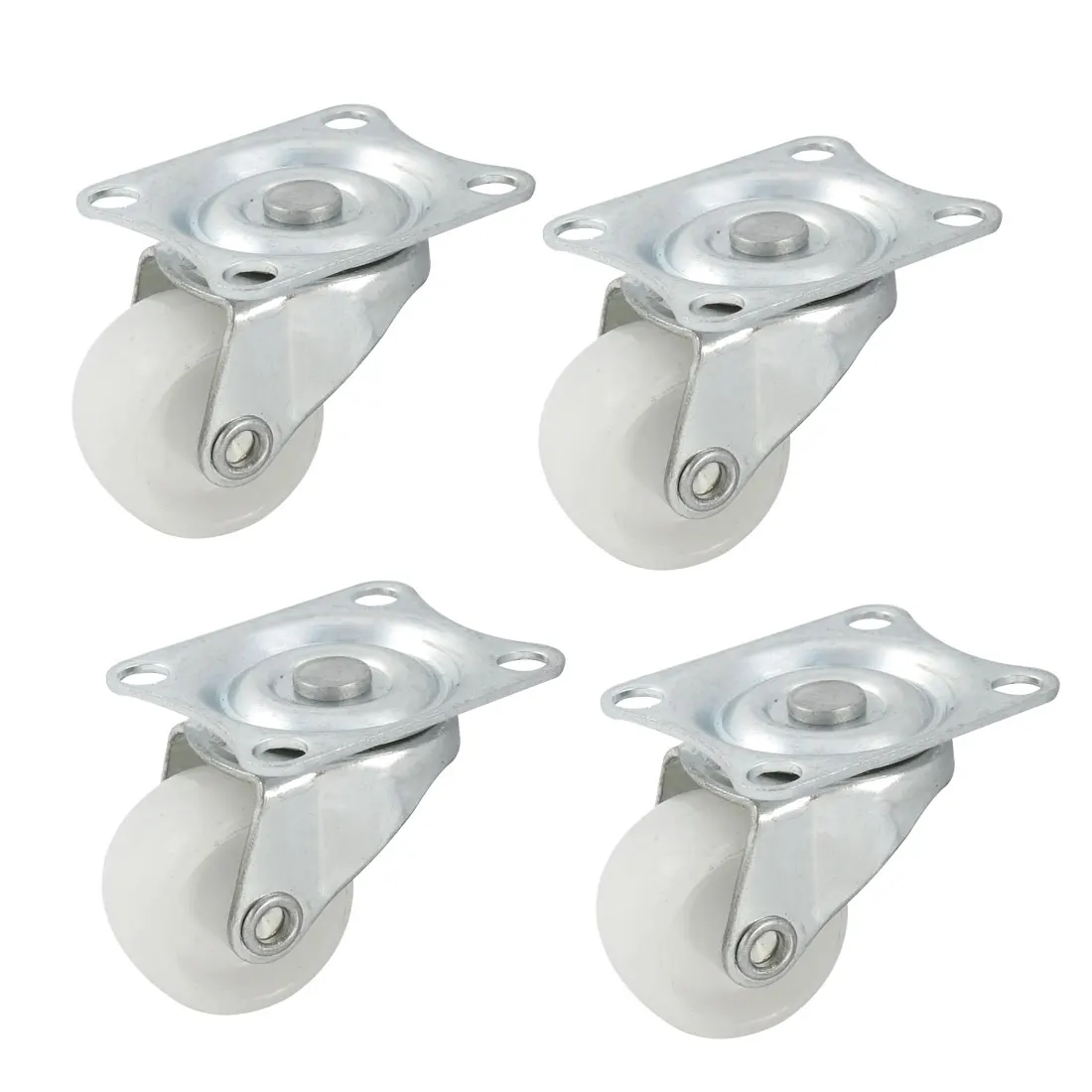 

UXCELL 4 Pcs 0.98" Dia Single Wheel Light Duty Rotary Top Plate Swivel Caster