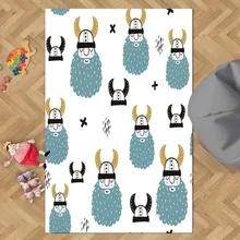 Синий желтый Викинги моряка 3d печать Нескользящая микрофибра детские украшения для детской комнаты коврик детский коврик