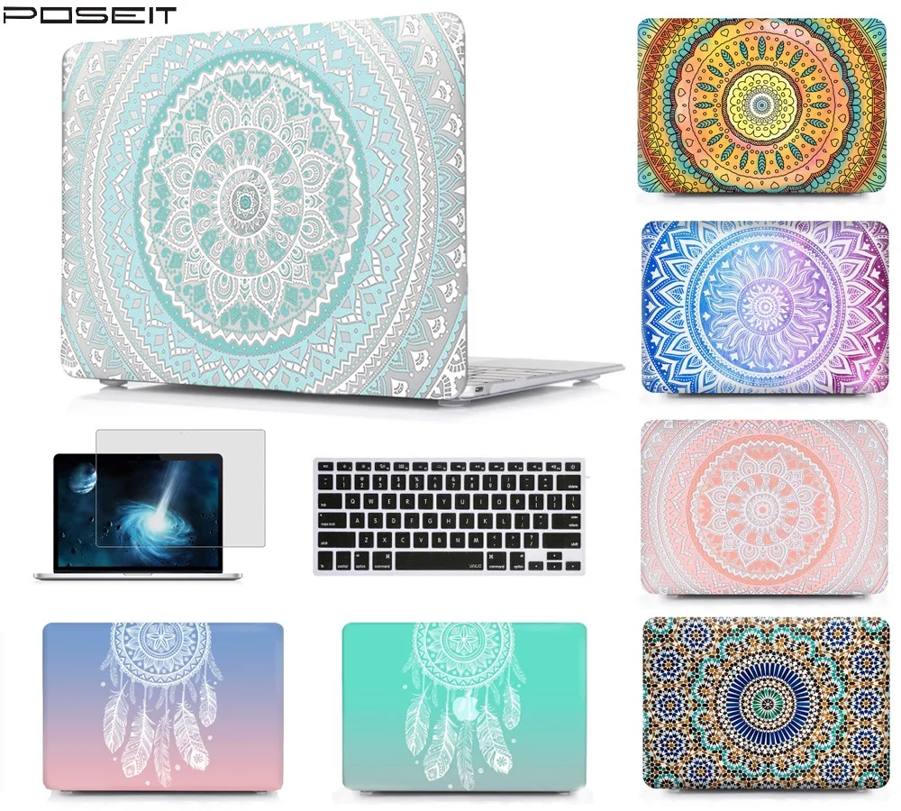 

POSEIT For Alpple Macbook Pro Touch Bar 13 15 Air 11 13 A1466 A1369 Pro 13 15 Retina 12 Laptop Shell+Keyboard Cover+Screen Film