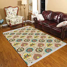 Else Nordec черно-белый ikat скандинавский геометрический 3d принт Противоскользящий килим моющийся декоративный килим Площадь Ковер богемный ковер