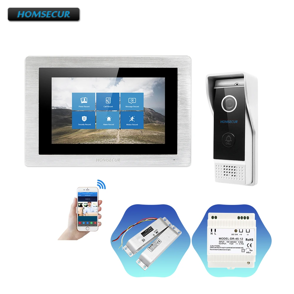 HOMSECUR 7 &quotсвободные руки IP RJ 45 проводной видео и аудио домашний Интерком с внутри