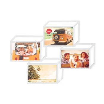 

Balvi frame multiple Tratto Frame white Color for 4 photos in 10x15 cm wall Frame Wood DM