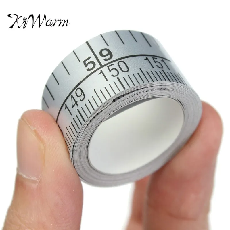 

KiWarm 150cm Vinyl Silver Self Adhesive Measuring Tape Measure Ruler Sticker For Sewing Machine Home Tool Accessories
