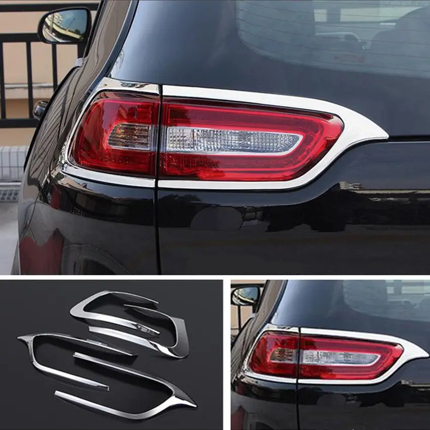 For Jeep Cherokee 2014 2018 2015 Chrome ABS Car Rear Tail light Lamp