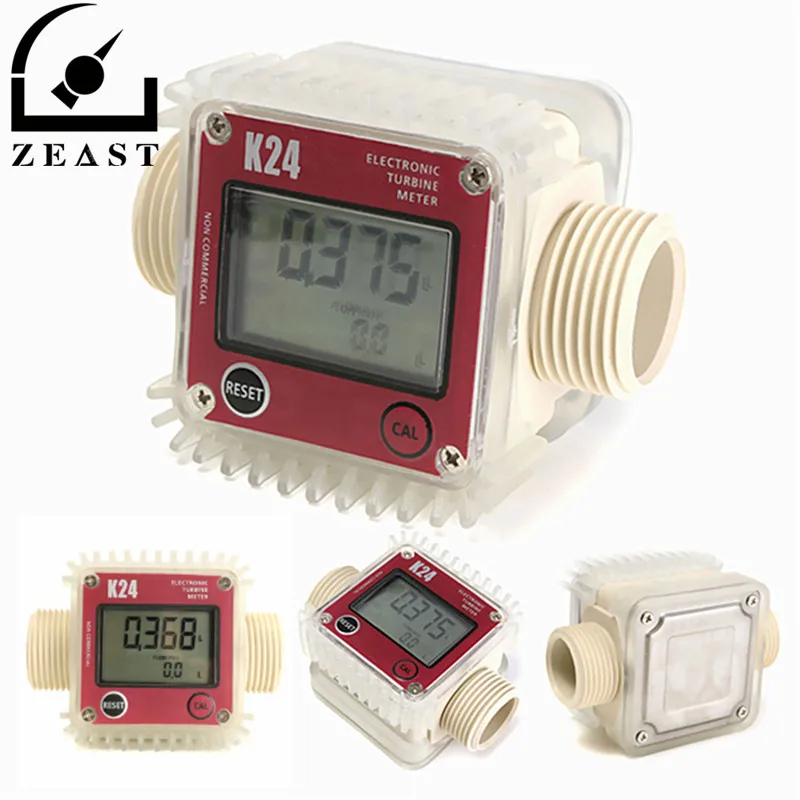 

Brand New Pro K24 Digital Fuel Flow Meter for Chemicals water random color High Quality