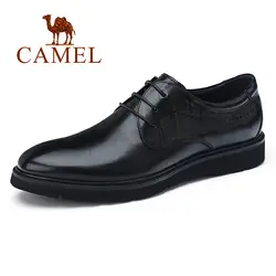CAMEL/Мужские модельные туфли в деловом стиле из натуральной кожи, качественная кружевная Мужская обувь для офиса, свадьбы Вечерние, гибкая