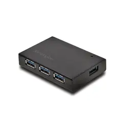 Kensington UH4000C USB 3,0 4-Порты и разъёмы концентратора и Зарядное устройство-черный, USB 3,0 (3,1 Gen 1) Тип-A, 5000 Мбит/с, 5 V, Windows 7 Home