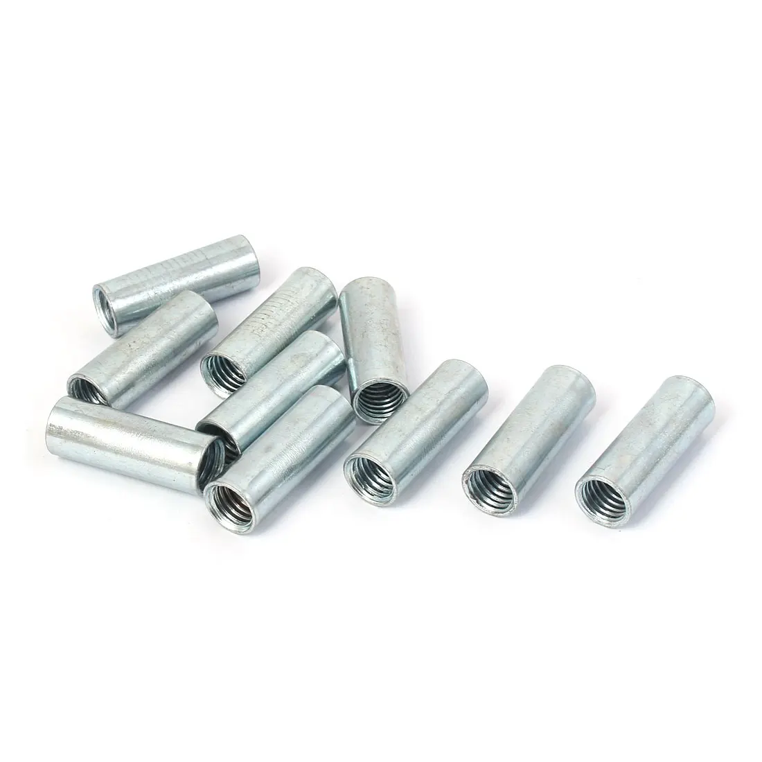 

UXCELL M10 Female Thread Rod Bar Stud Metal Round Coupling Connector Nuts 10 Pcs