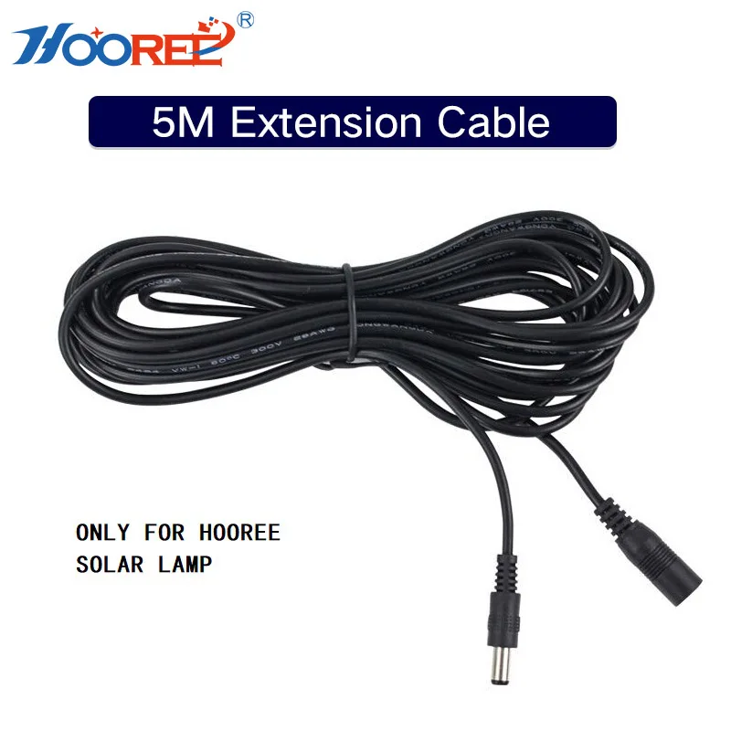 

HOOREE 5M Solar Lamp Power Extention Cable ONLY for HOOREE Solar Light